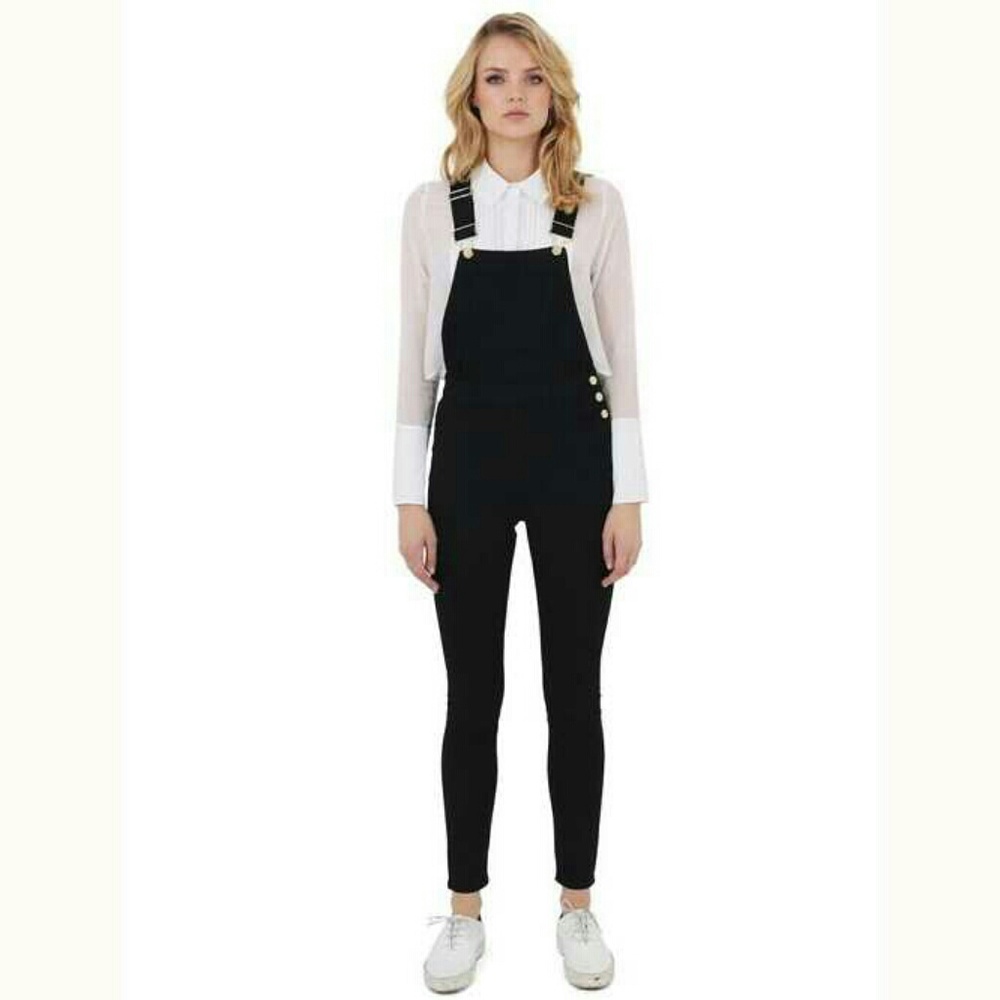 Second skin overalls, Black skinny M